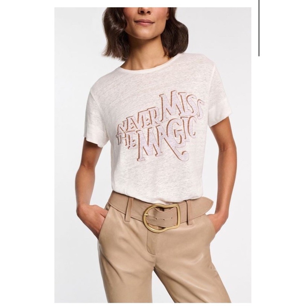 DOROTHEE SCHUMACHER never miss the magic tee shirt 100% hemp Size 5 US XL